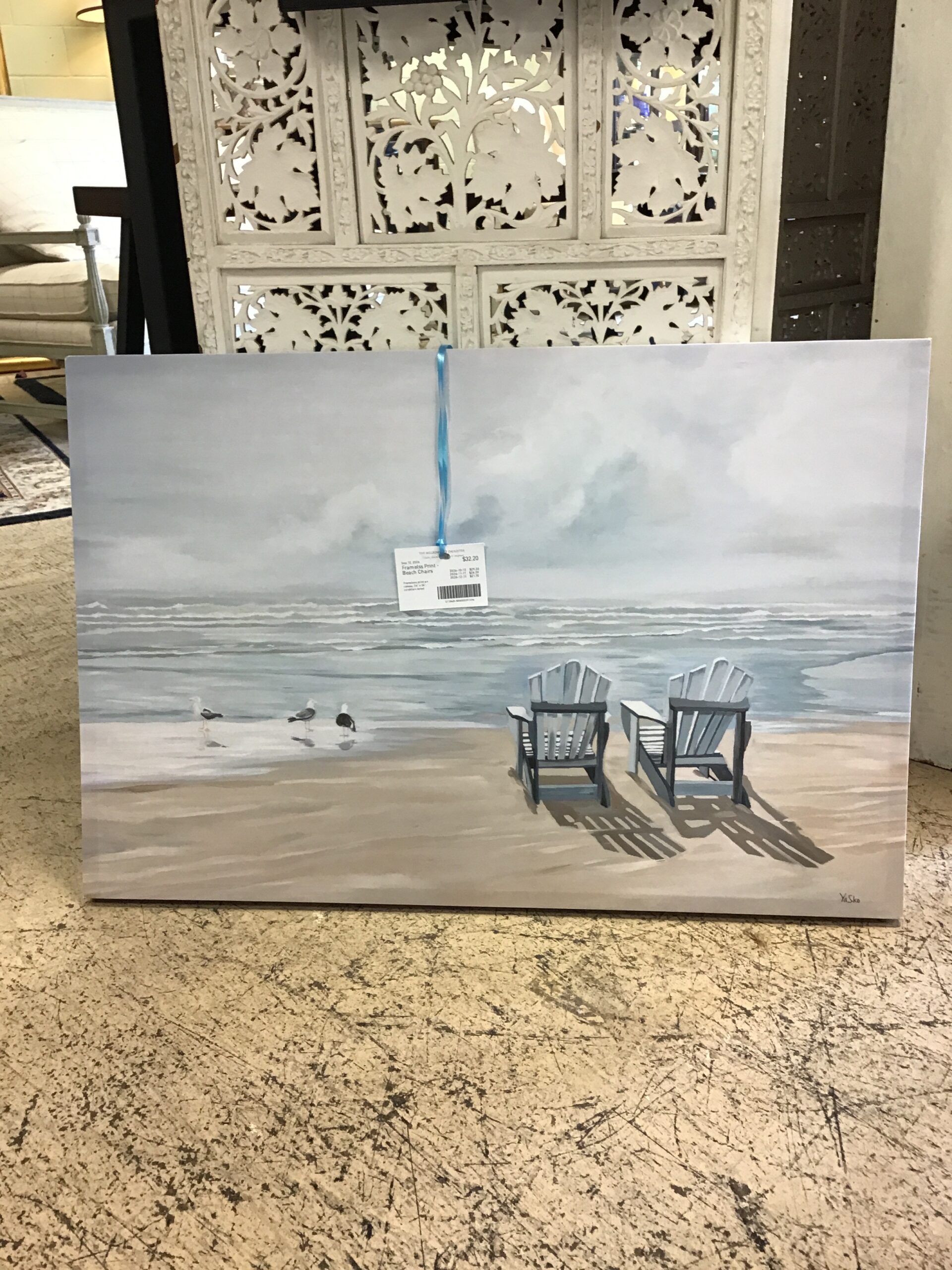 Framelss Print – Beach Chairs