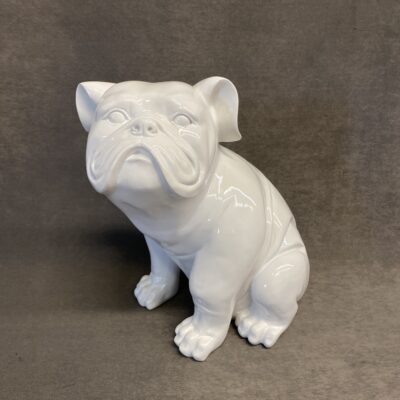 Bulldog Statue -White