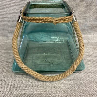 Sea Blue Glass Lantern