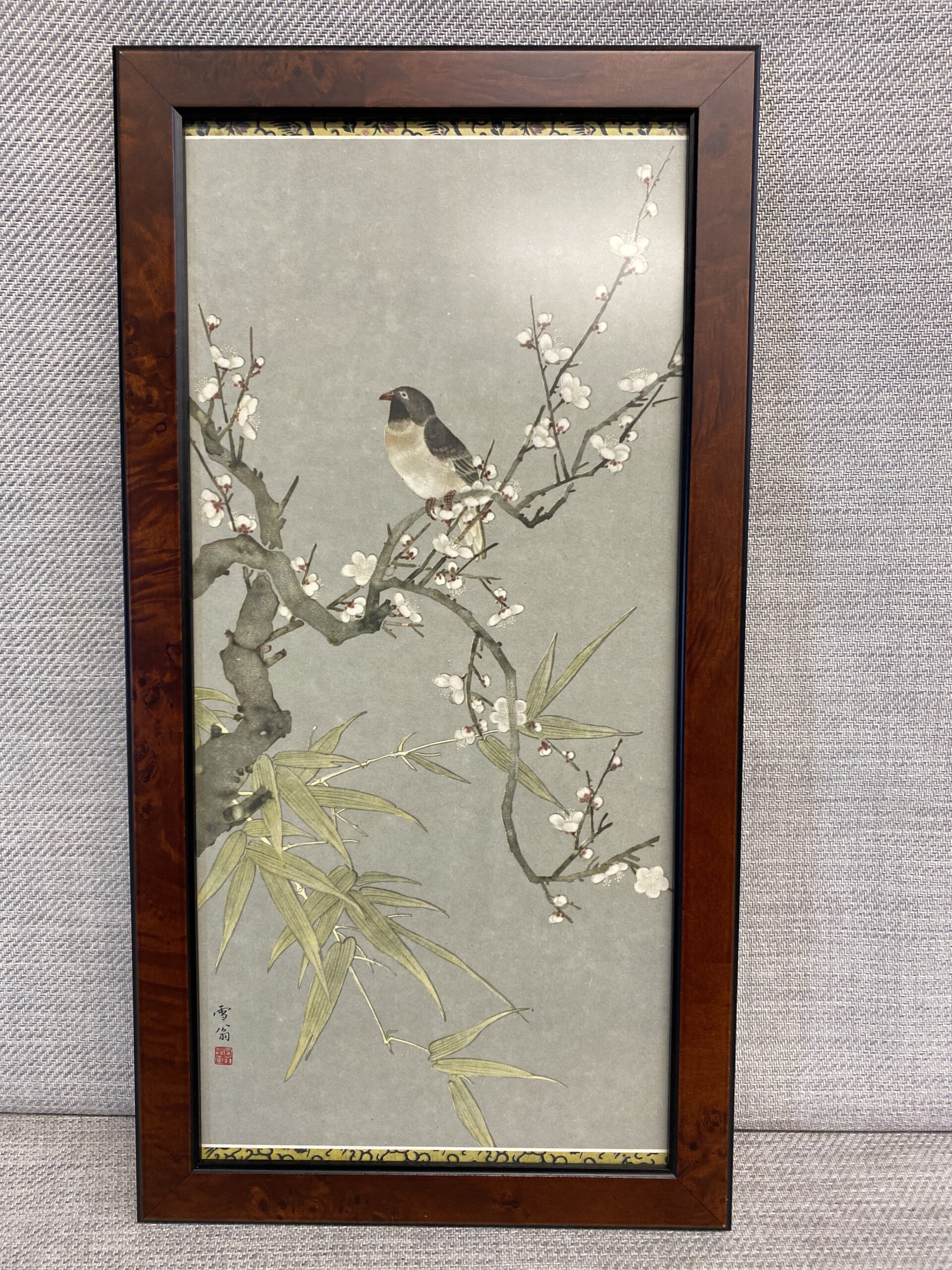 Asian Print – Songbird on Plum Branch