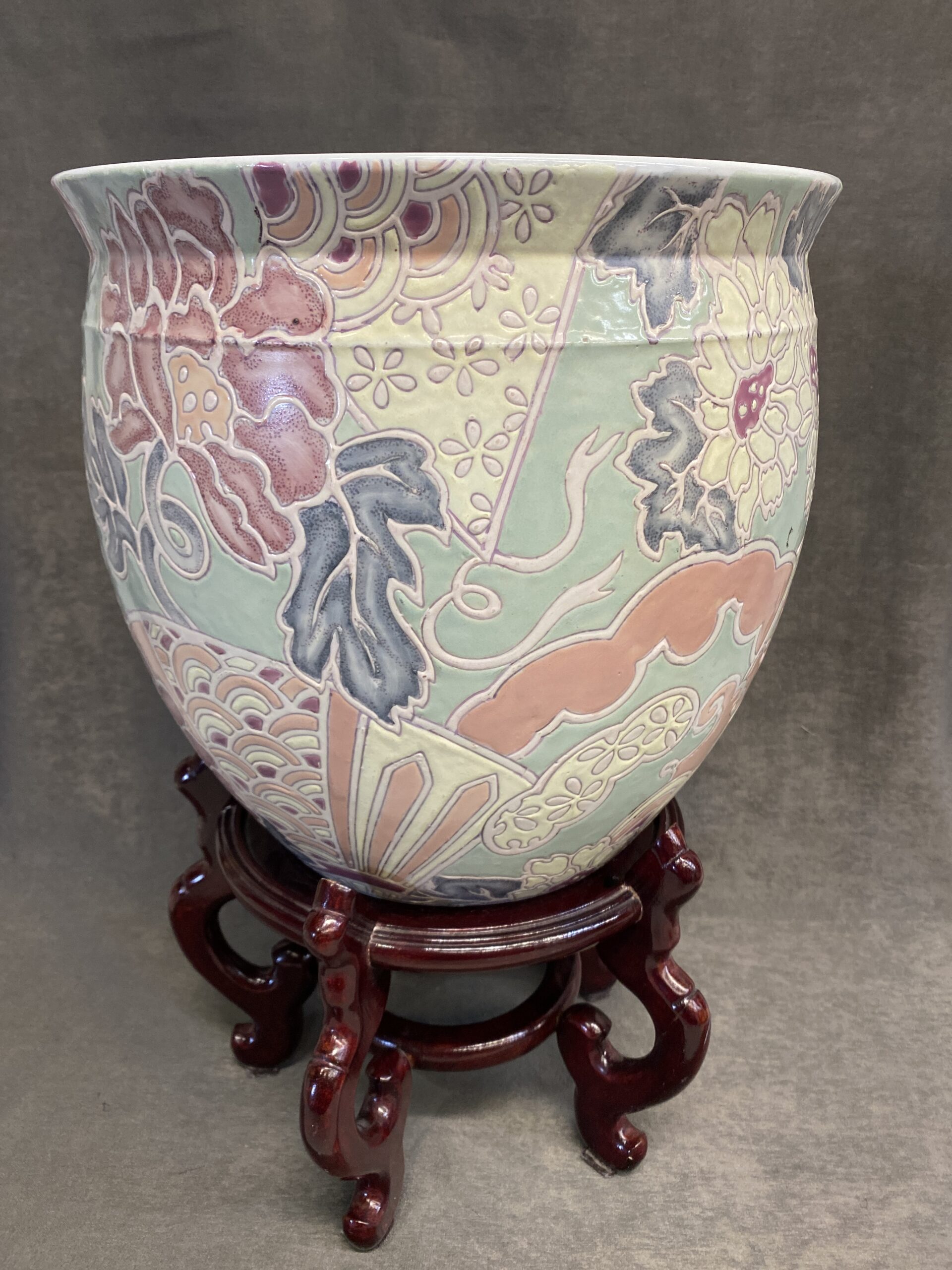 Fish Bowl Planter w/Stand