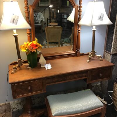 Antique Malcolm Dressing Table w Stool