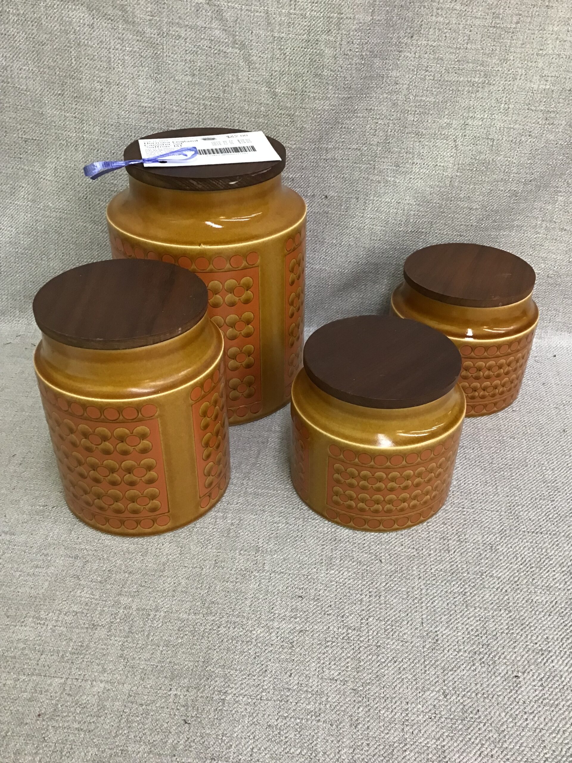 Hornsea England Canister Set ‘Saffron’ (4)