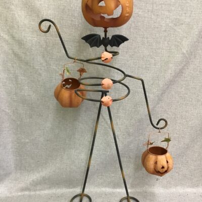 Metal Pumpkin Halloween Decor