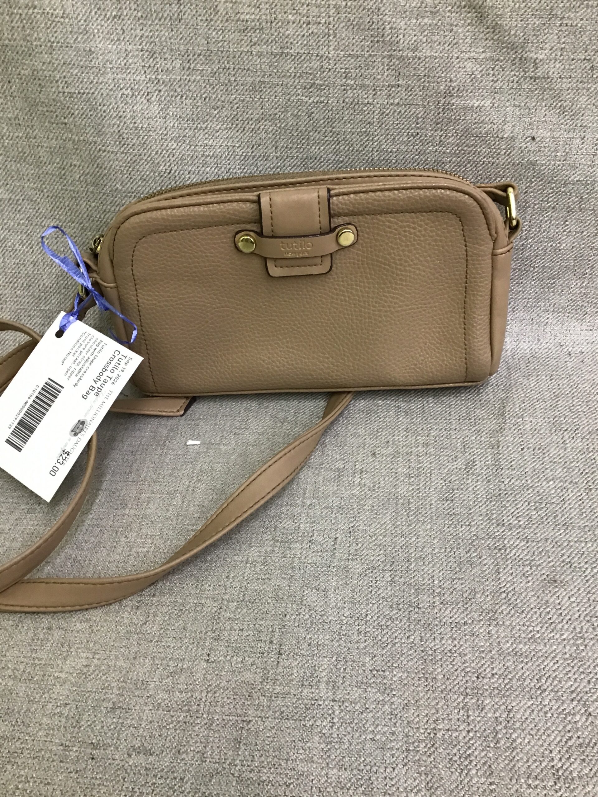 Tutilo Taupe Crossbody Bag