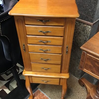 Natural Wood Jewelry Cabinet