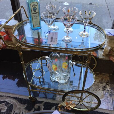 Vintage Italian Neoclassical Bar Cart