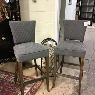 PAIR Delacora Quilted Bar Stools