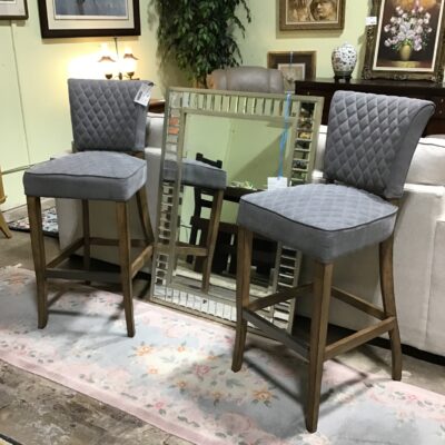 PAIR Delacora Quilted Bar Stools