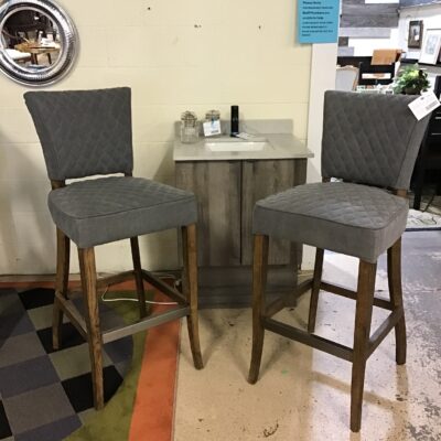 PAIR Delacora Quilted Bar Stools