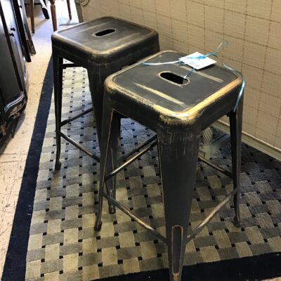 Pair Marius Metal Counter Stools