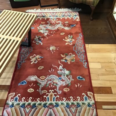 Hand Knotted Chinese Fringed Wool Rug