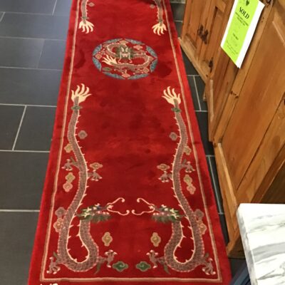 Hand Knotted Chinese Fringed Wool Rug