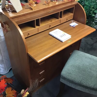 MCM Teak Roll-Top Desk