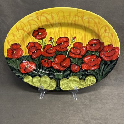 Ceramiche Giacomini Platter – Poppies