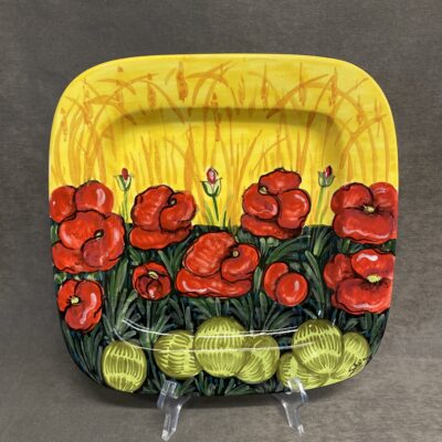 Ceramiche Giacomini Plate – Poppies