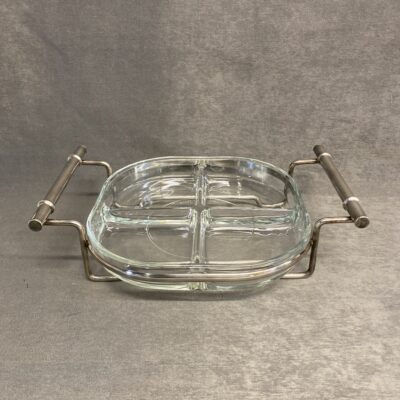 Relish Dish With Metal Stand