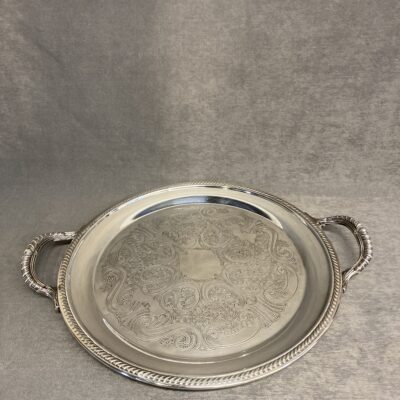 Silverplate Round Tray