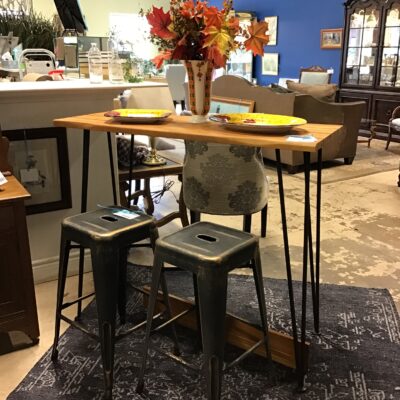 Pine/Metal Bar Table