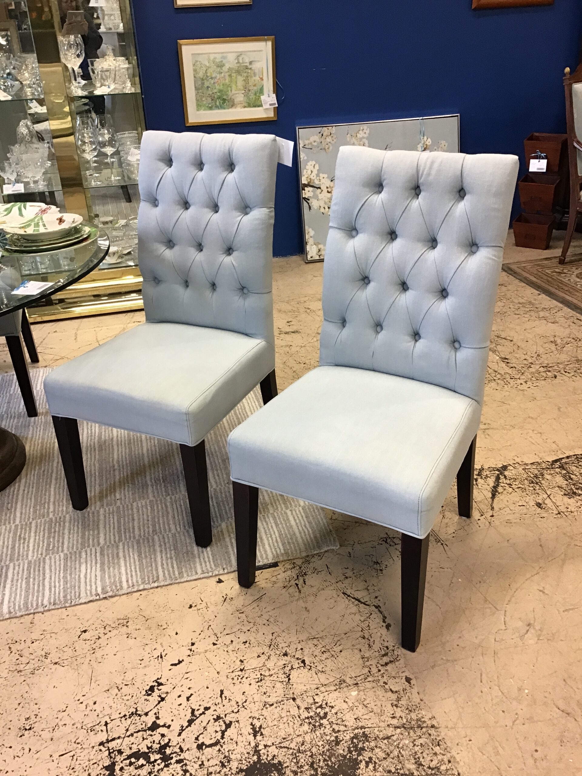 PAIR Parson Chairs – Lt Blue