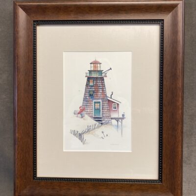 Framed Print – Lighthouse & Lobster
