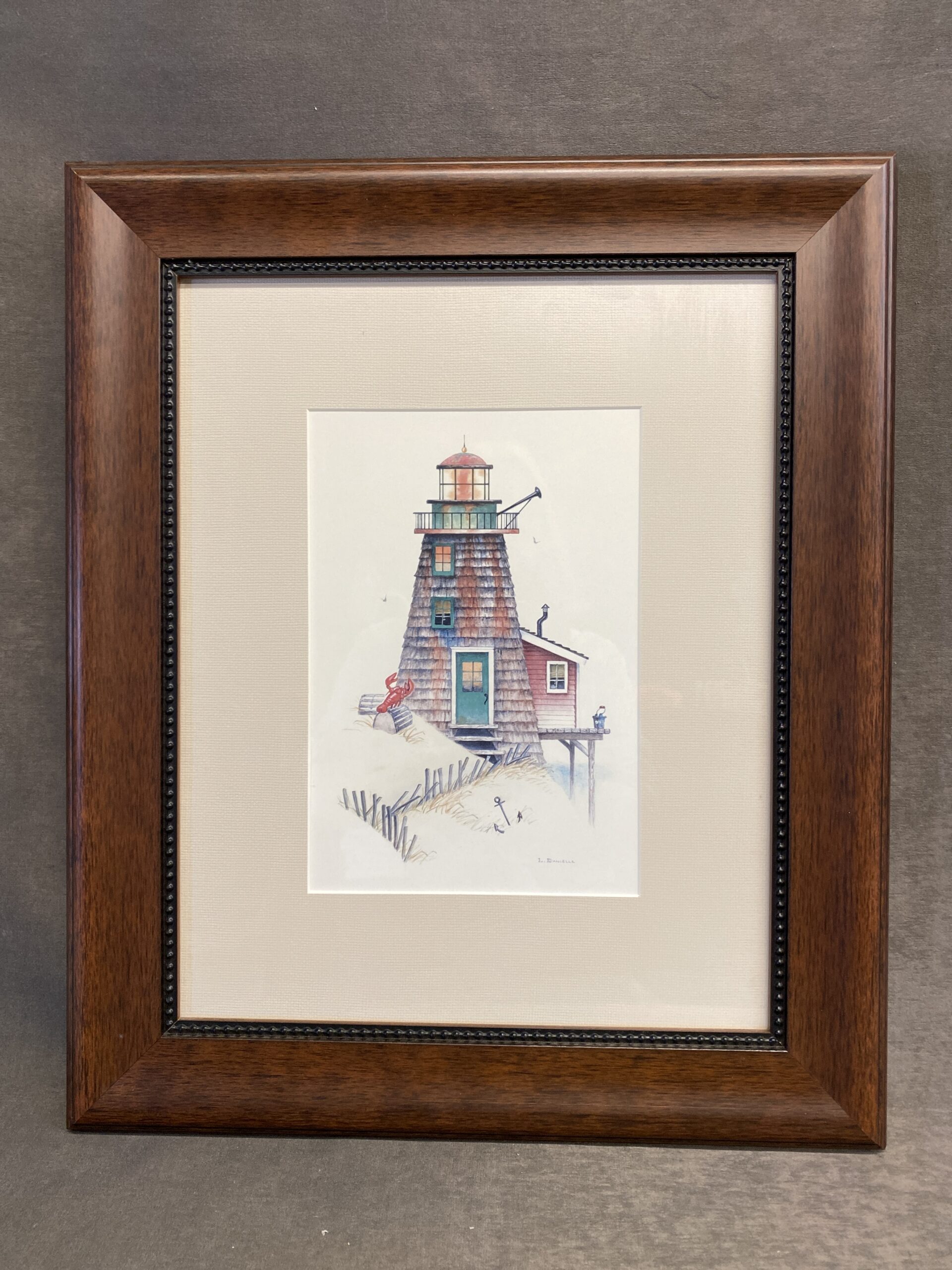 Framed Print – Lighthouse & Lobster
