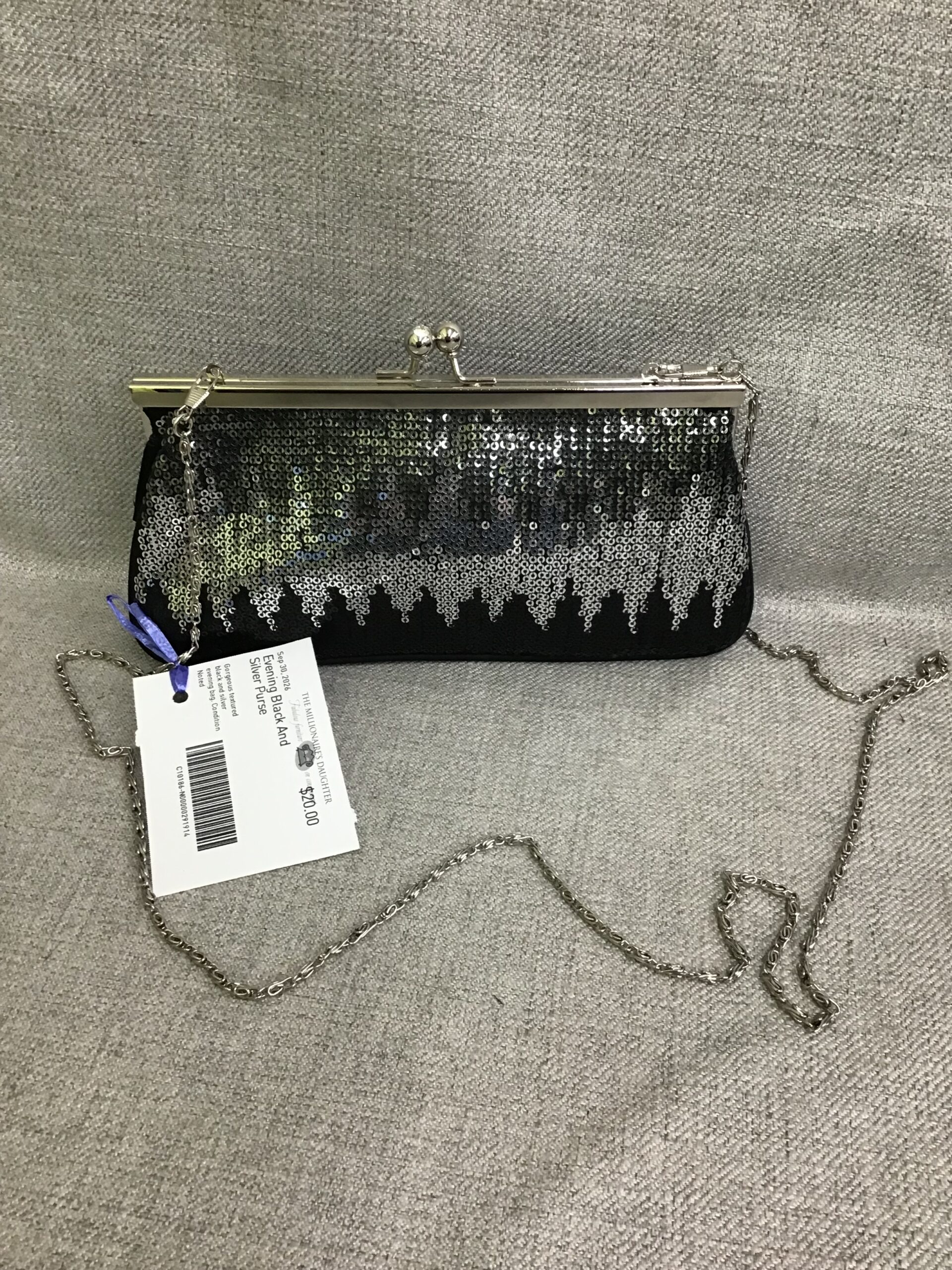Evening Black And Silver Purse