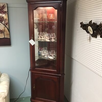 Lighted Corner Curio Cabinet