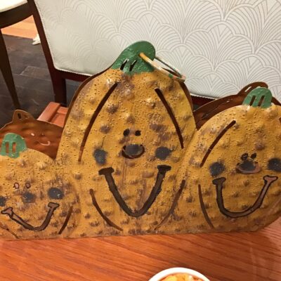 Metal Tealight Candle Holder- 3 Jack-O-Lanterns