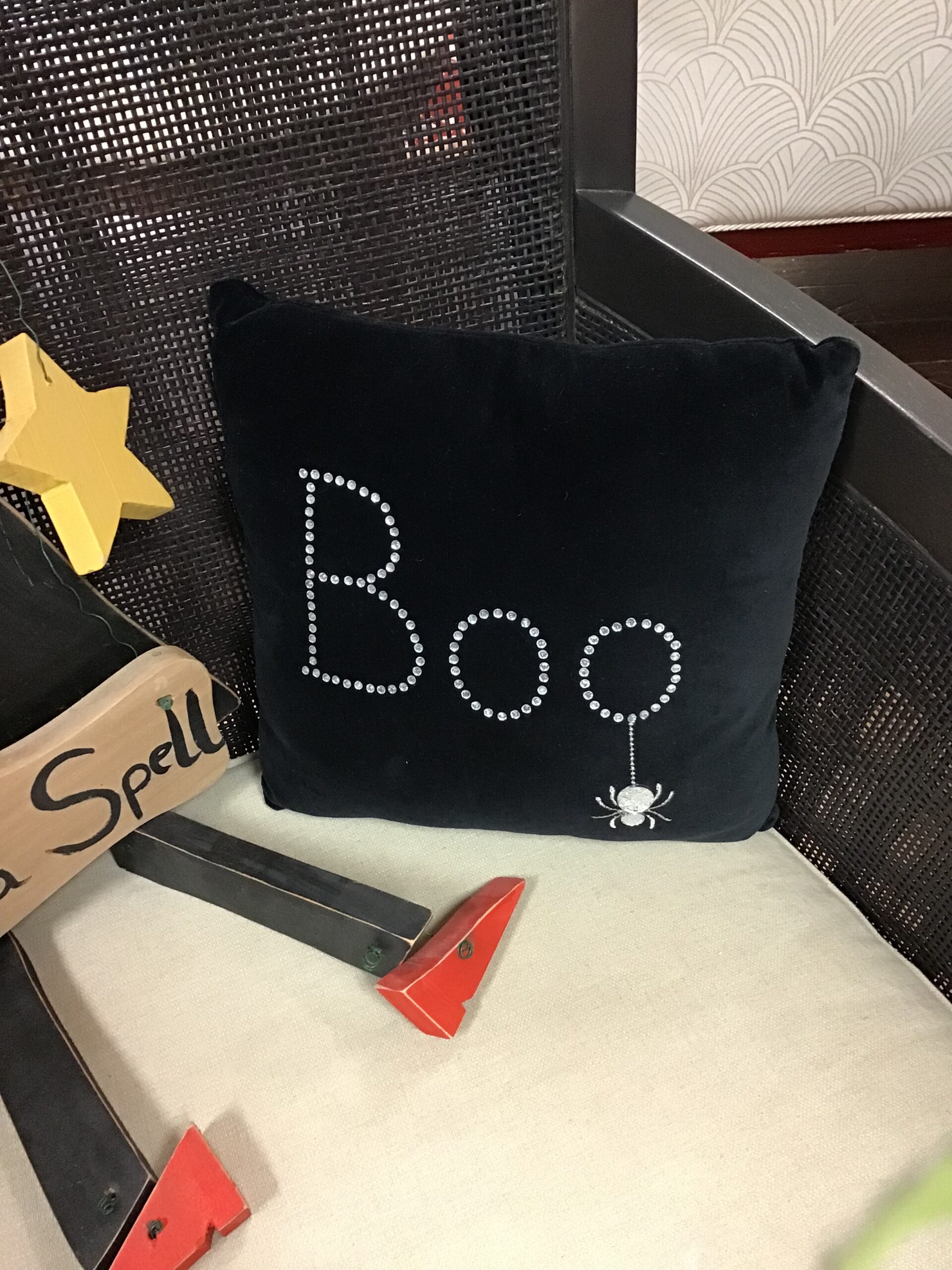 ‘BOO!’ Throw Pillow