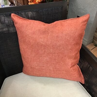 Burnt Orange Feather Filled Throw Pillow