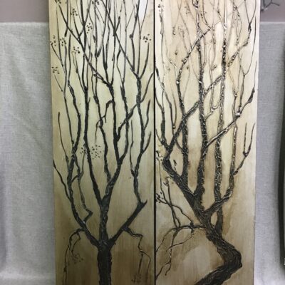 Pair Decorative Wall Art- Trees Canvas Art