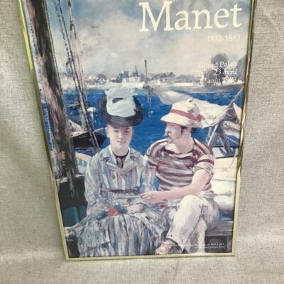 Vintage 1983 Framed Manet Poster