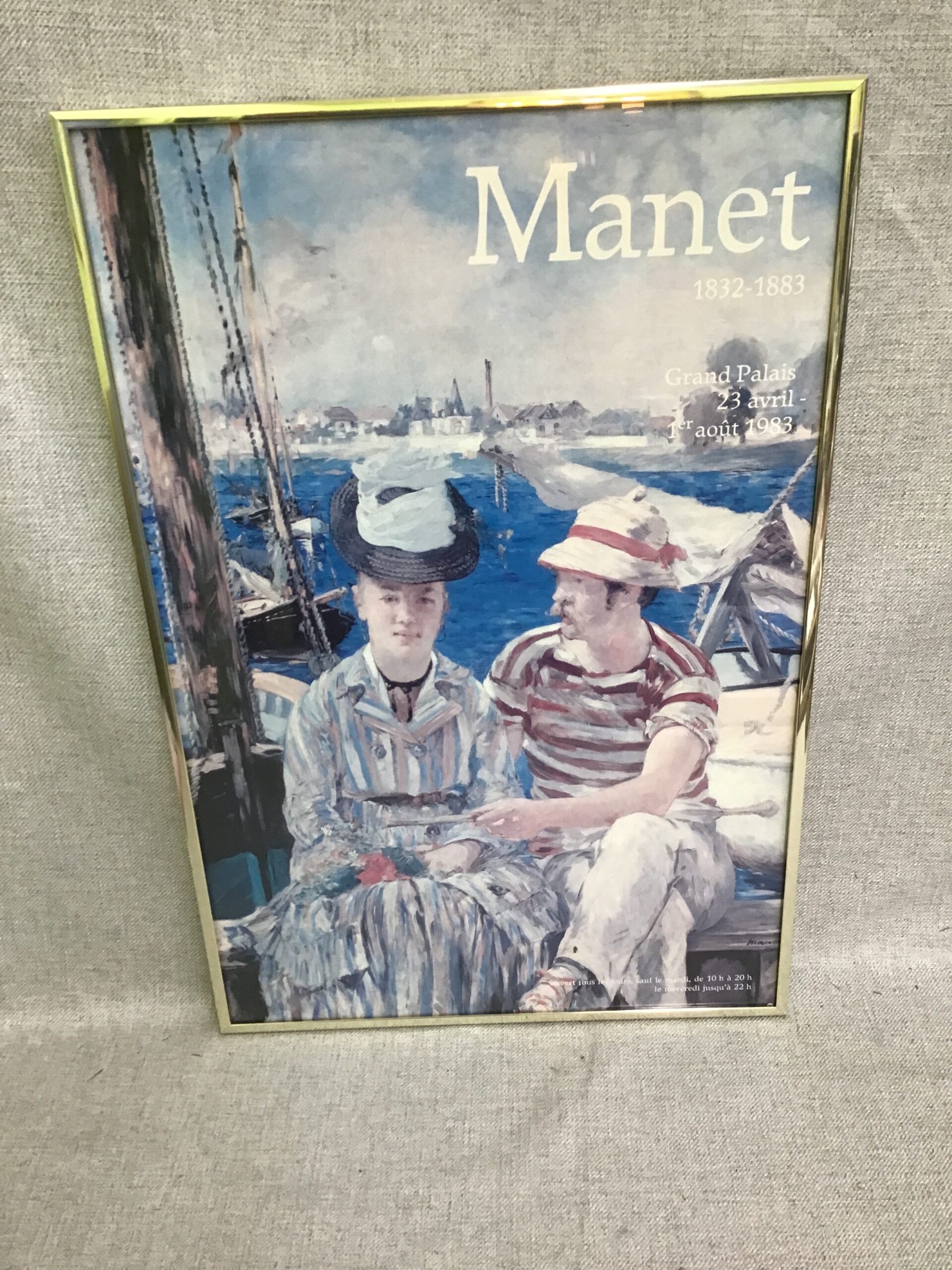 Vintage 1983 Framed Manet Poster