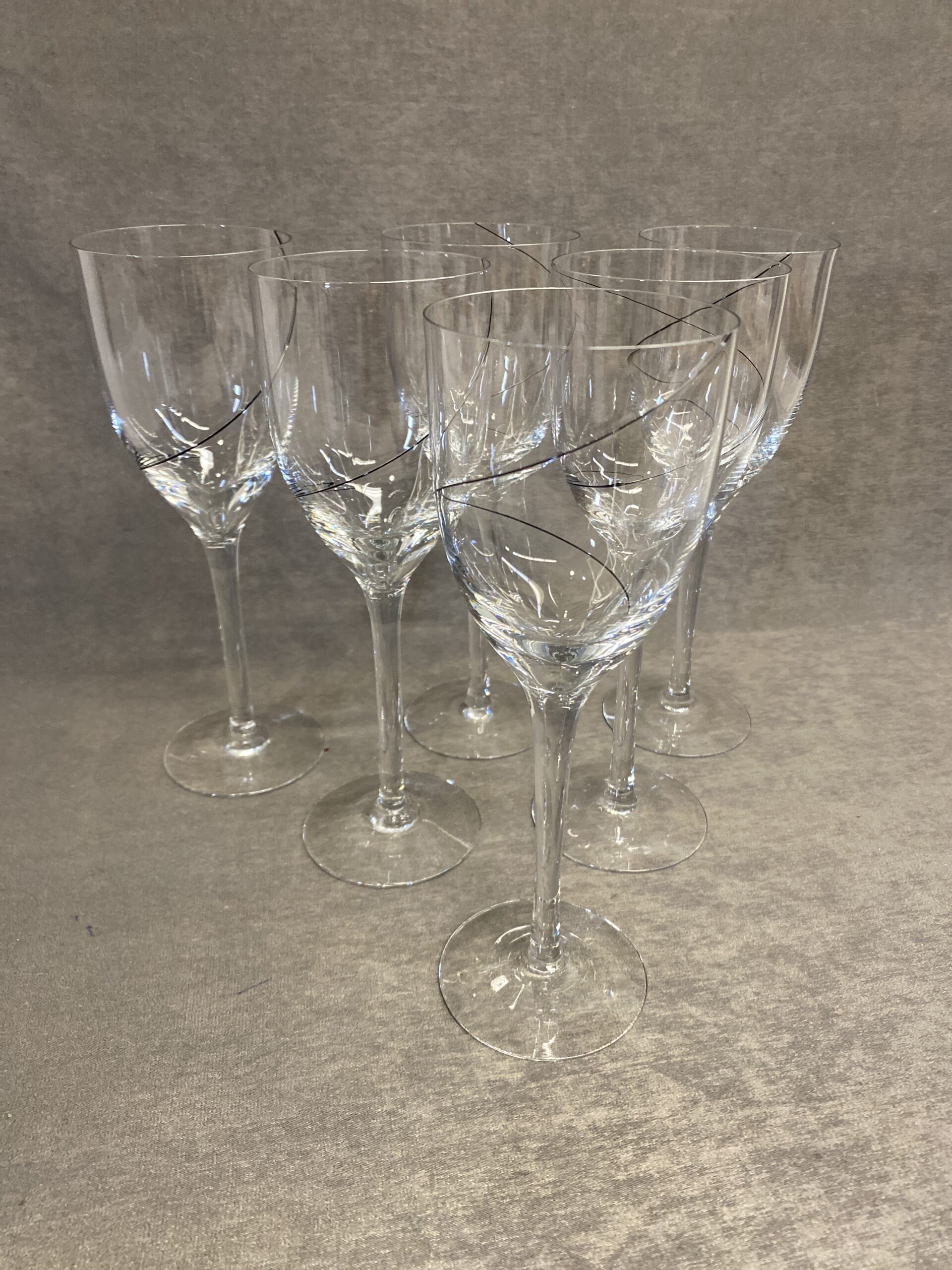 Set 6 Kosta Boda Goblets
