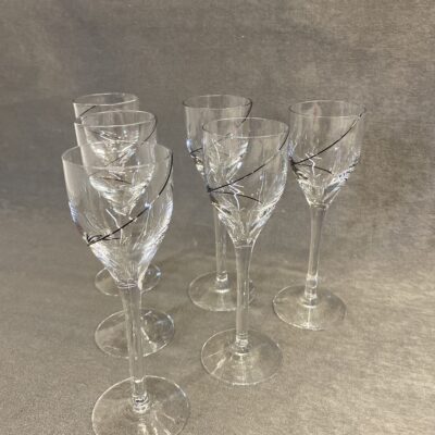 Set 6 Kosta Boda Cordial Glasses