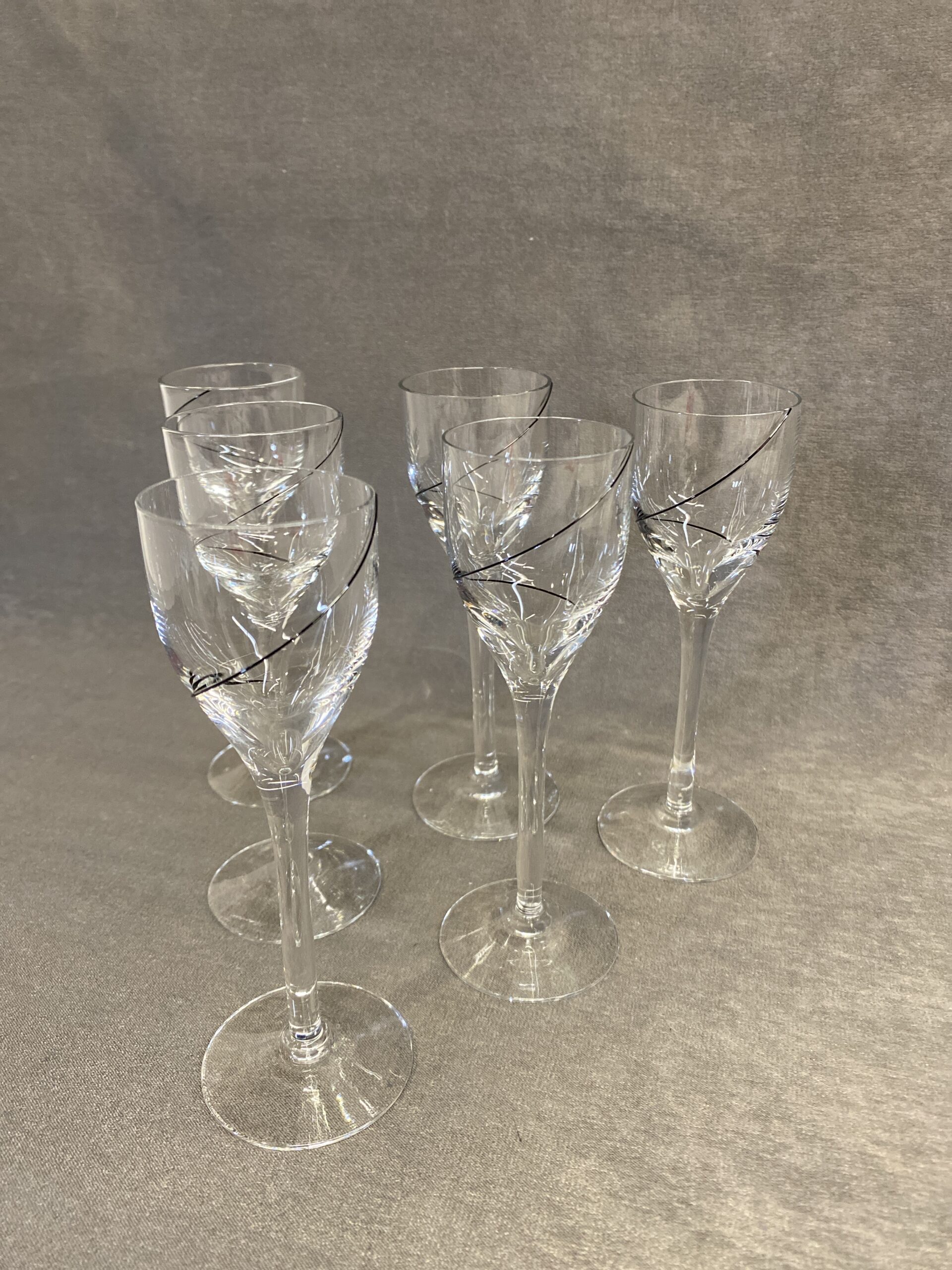 Set 6 Kosta Boda Cordial Glasses