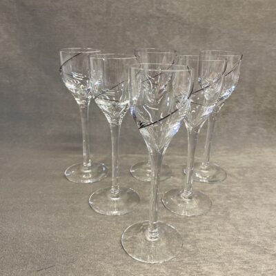Set 6 Kosta Boda Cordial Glasses