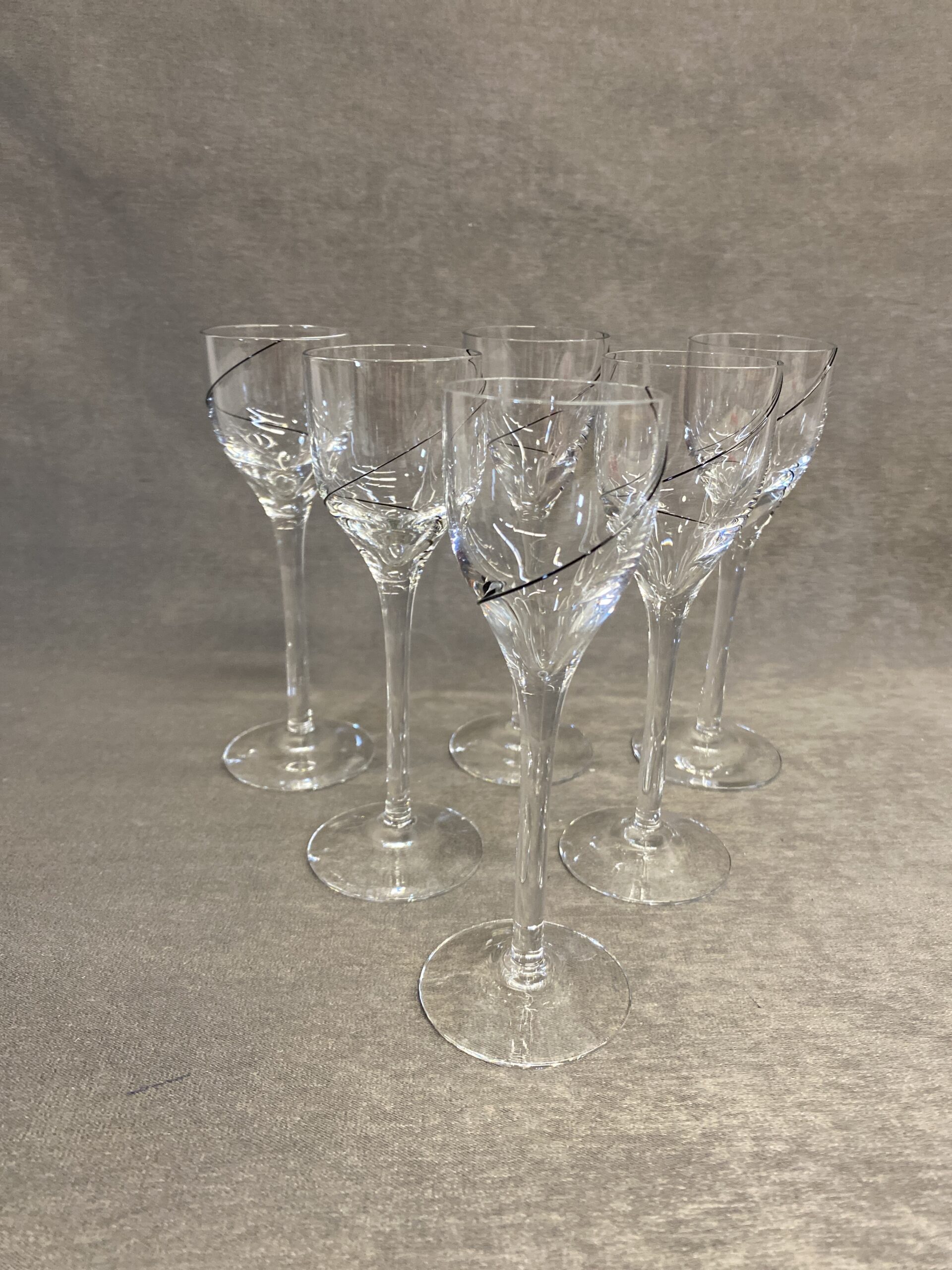 Set 6 Kosta Boda Cordial Glasses