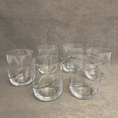Set 6 Kosta Boda Rocks Glasses
