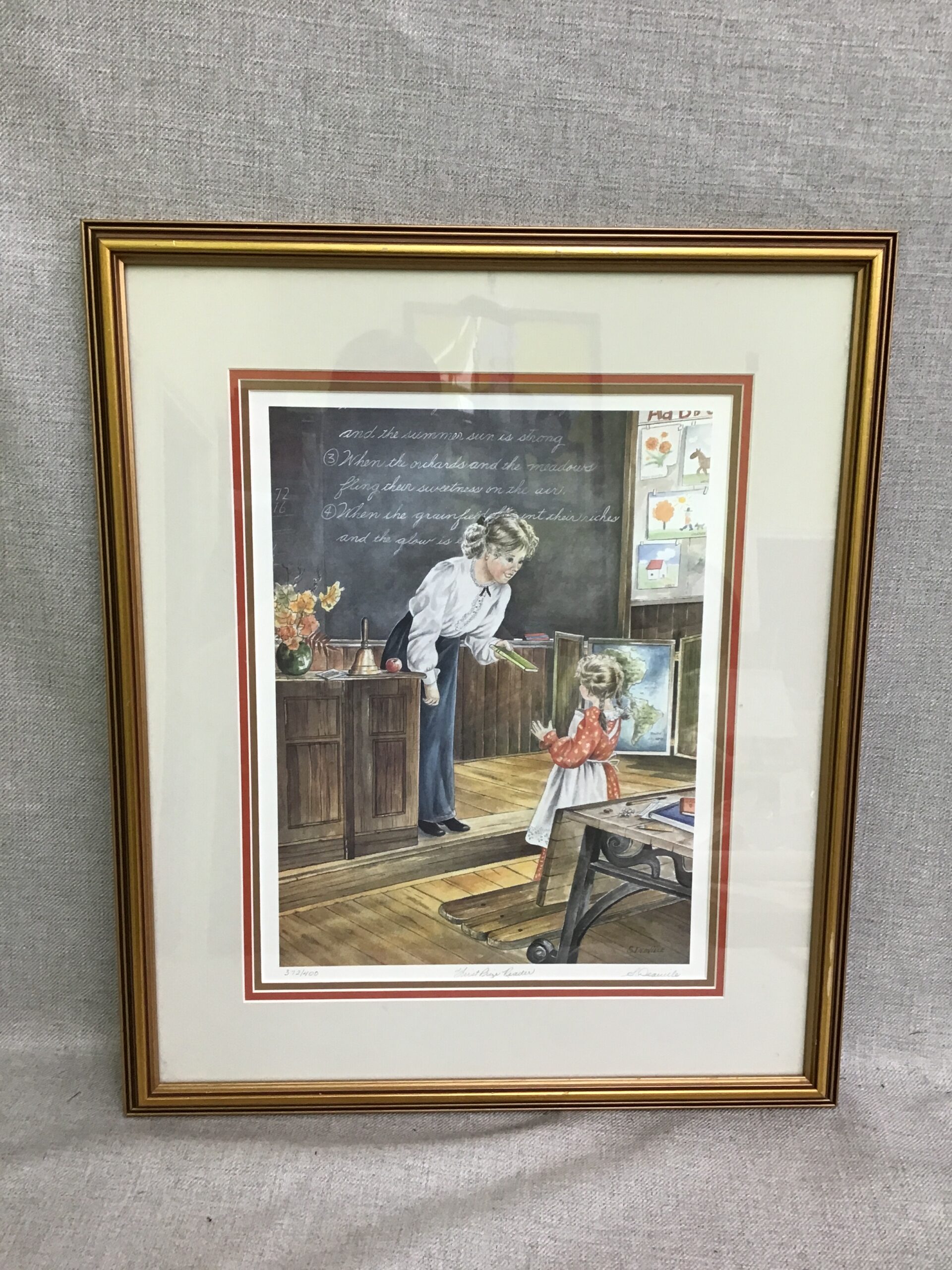 Framed Print by Shirley Deaville ‘First Prize Reader’