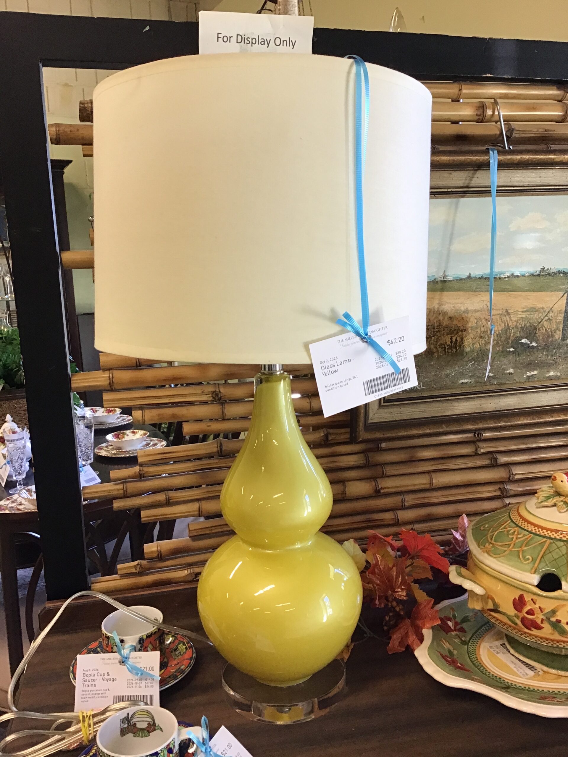 Glass Lamp – Yellow