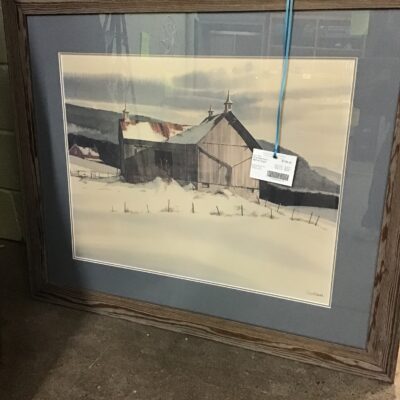 Framed Print – Winter Barn