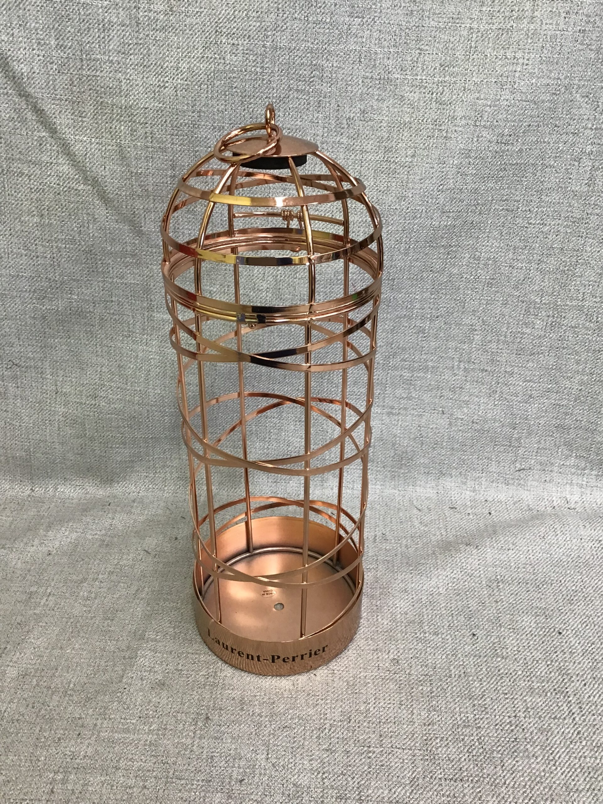 Rose Gold Metal Candle Holder- 4.5″d x 13.5″h