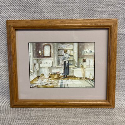 T. Romance Framed Print – Bathtime
