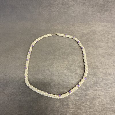 3 Strand Necklace – Faux Pearl Twist