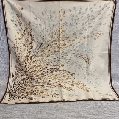 Monique Martin Silk Scarf – Brown & Grey
