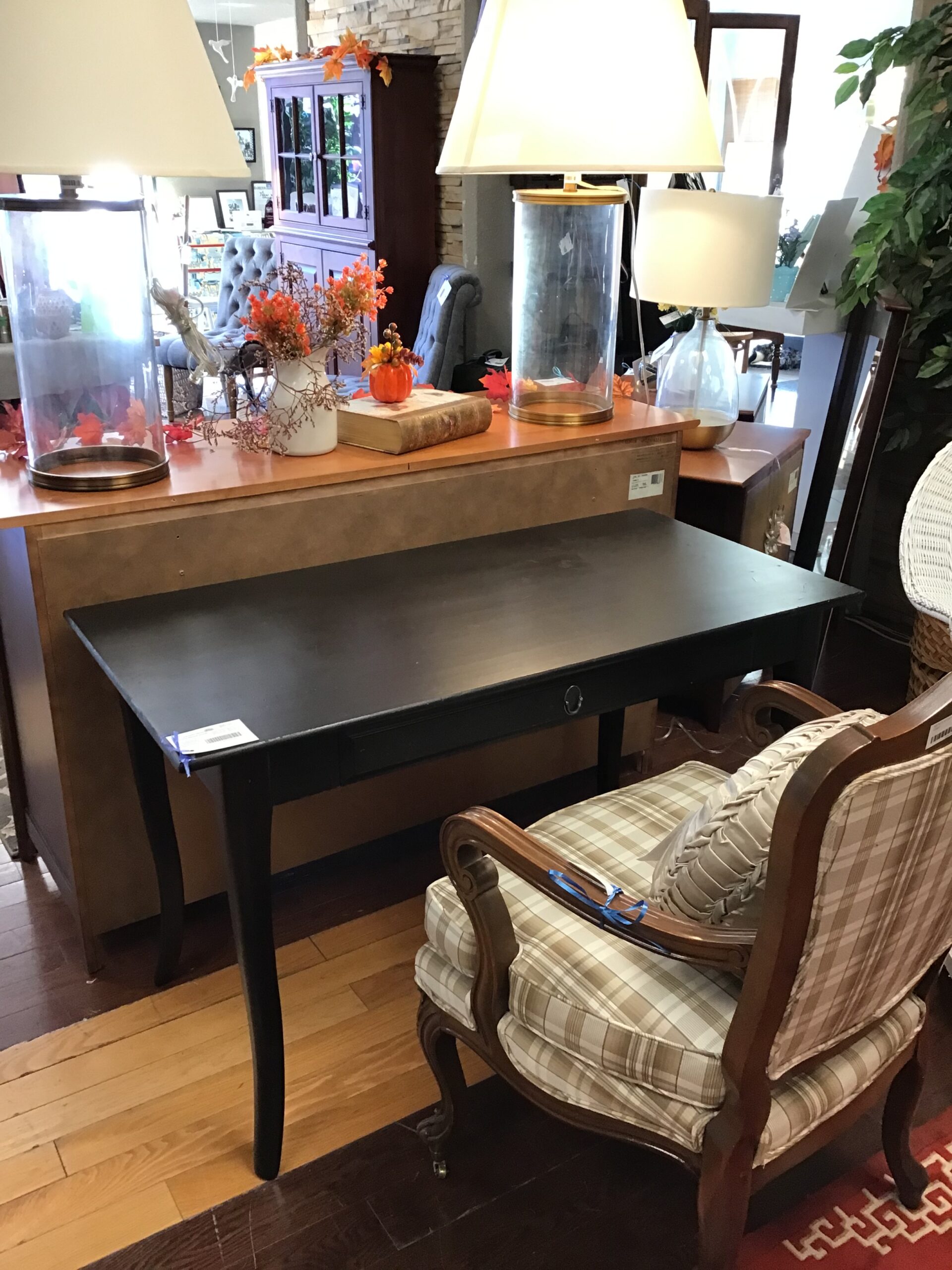 Ikea ‘Leksvik’ Black Painted Wood Desk