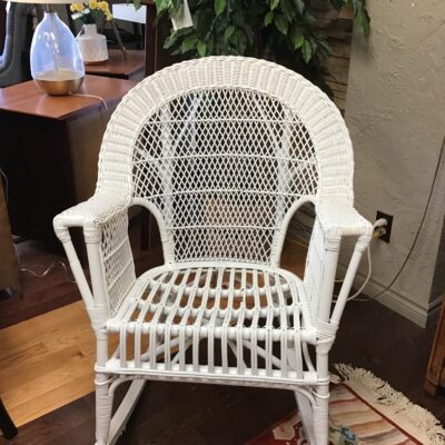 White Wicker Rocking Chair