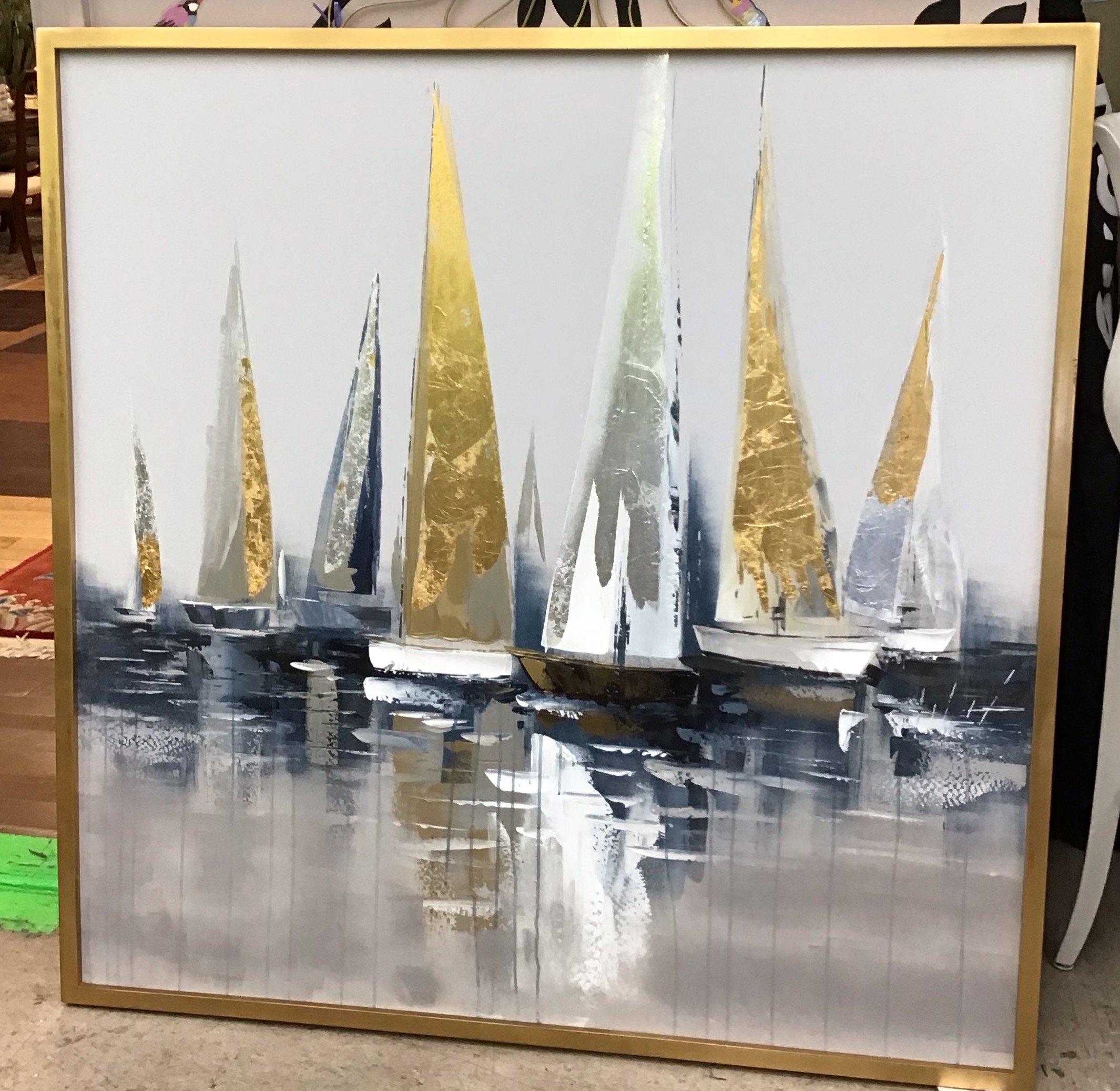 Uttermost ‘The Regatta’ Hand Painted Canvas Art